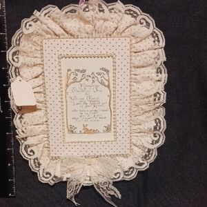 Elegant Cream Lace Friendship Wall Accent